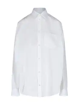 Balenciaga | Balenciaga Logo Embellished Long-Sleeved Shirt