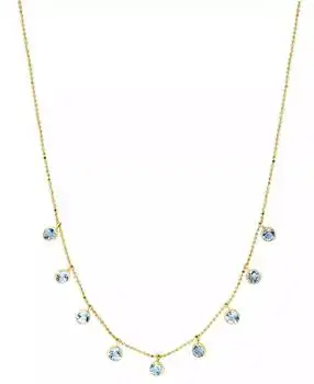 Effy | EFFY® Sky Blue Topaz Dangle Collar Necklace (2-5/8 ct. t.w.) in 14k Gold, 16" + 2" extender