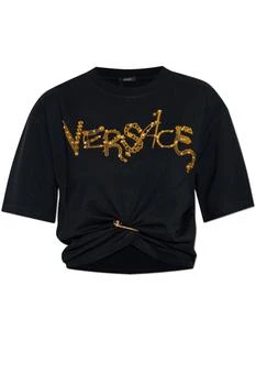 Versace | Versace Safety-Pin Detailed Crewneck T-Shirt