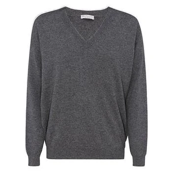 Brunello Cucinelli | Brunello Cucinelli V-Neck Knitted Sweater