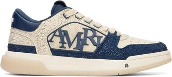 AMIRI | Beige & Navy Crystal Classic Low Sneakers
