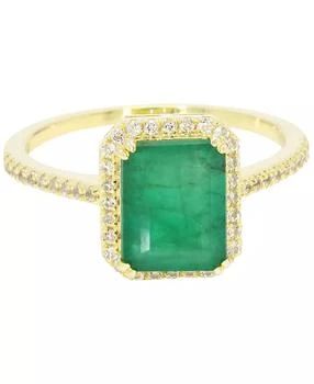 Macy
s | Emerald (2-3/4 ct. t.w.)
White Sapphire (1/4 ct. t.w.) Halo Ring in 14k Gold (Also available in Sapphire)