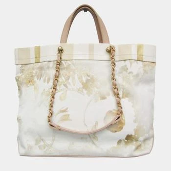Chanel | Chanel Multicolor Canvas and Leather Floral Shopping Tote Bag