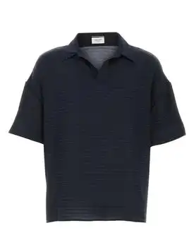 Yves Saint Laurent | Saint Laurent Striped Short-Sleeved Polo Shirt