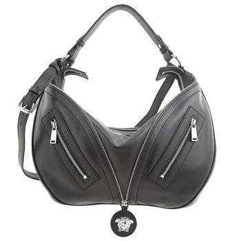 Versace | Black Repeat Hobo Bag