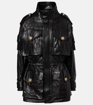 Balmain | Leather parka jacket