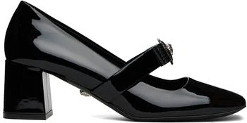 Versace | Black Gianni Ribbon Block Heels