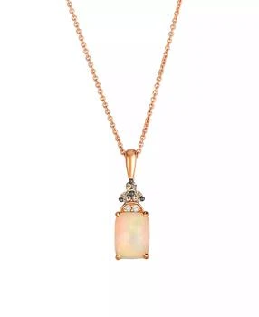 Le Vian | Opal (0.75 ct. t.w.), Vanilla and Chocolate Diamond Pendant Necklace (0.08 ct. t.w.) in 14k Strawberry Gold