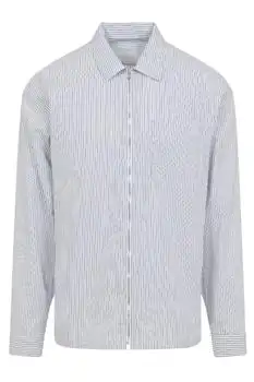 Prada | Prada Zip-Up Striped Shirt