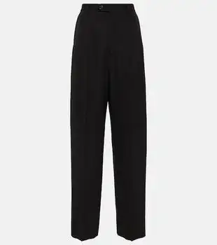 Balenciaga | Mid-rise wool wide-leg pants