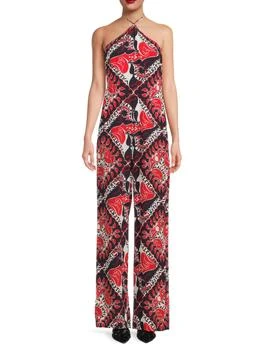 Valentino | Printed Silk Halter Jumpsuit