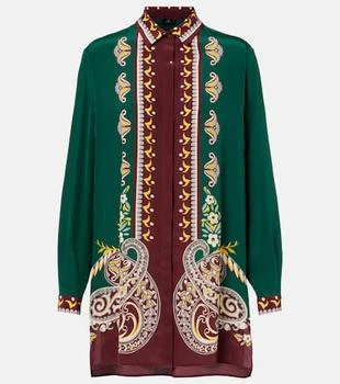 ETRO | Printed oversized silk shirt