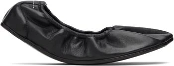 MM6 | Black Anatomic Travel Ballerina Flats