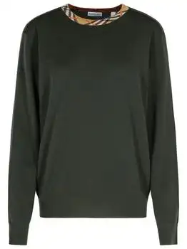 Burberry | Burberry Checked Neck Knitted Jumper