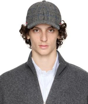 Thom Browne | Gray Prince of Wales Hunting Tweed Baseball Cap
