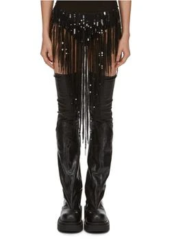 Rick Owens | Luxor Fringed Panty Skirt In Black