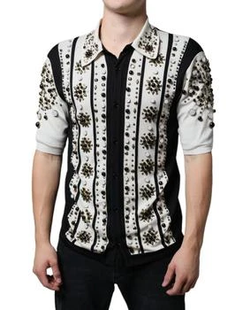 Dolce & Gabbana | Silk Studded Stone Crystal Men's Shirt