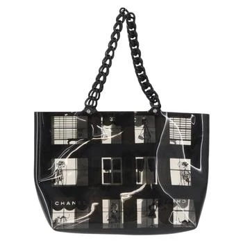 Chanel | Coco Window Tote Printed Vinyl Plastic Tote Bag Bag (Pre-Owned)