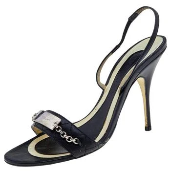 Givenchy | Givenchy Black Leather Ankle Strap Sandals Size 37