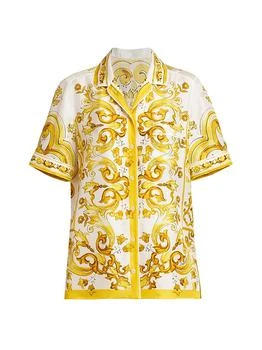 Dolce & Gabbana | Maiolica Silk Pajama Top