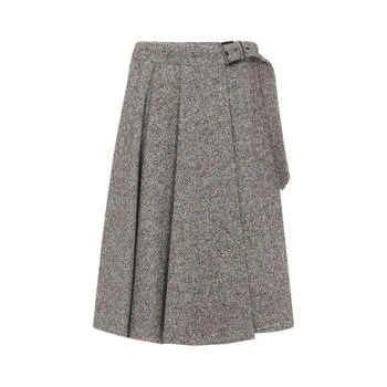 Brunello Cucinelli | Brunello Cucinelli Belted Pleated Midi Skirt