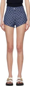 Givenchy | Navy Slim Fit Monogram 72 Denim Shorts