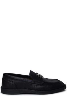 Dolce & Gabbana | Dolce & Gabbana Logo-Plaque Almond Toe Loafers