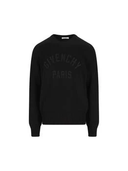 Givenchy | Givenchy Logo Embossed Ribbed Hem Sweater