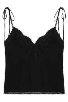 Valentino | Valentino Lace Trim V-Neck Top
