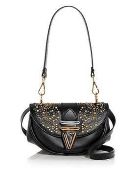 Versace | Virtus Embellished Leather Shoulder Bag