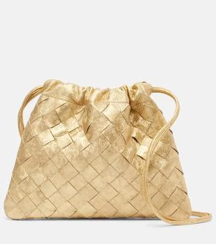 Bottega Veneta | Intrecciato Small metallic leather pouch