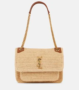 Yves Saint Laurent | Niki Medium raffia shoulder bag