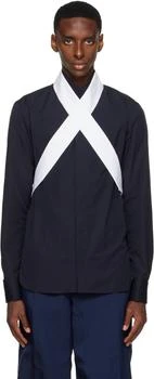 Dries Van Noten | Navy Detachable Strap Shirt