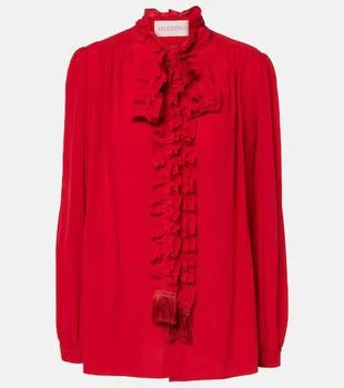 Valentino | Ruffled silk crêpe de chine blouse