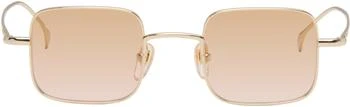 Gucci | Gold Institutional Logo Sunglasses