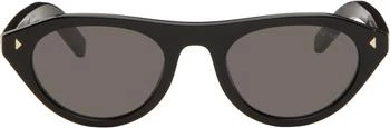 Prada | Black Iconic Metal Plaque Sunglasses