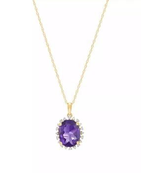 Macy's | Citrine (2-1/5 ct. t.w.) & Diamond Accent Pendant Necklace in 10k Yellow Gold (Also Available in Multi-Stones)