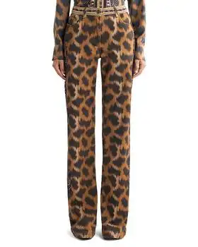 ETRO | Bootcut Jeans in Printed Brown