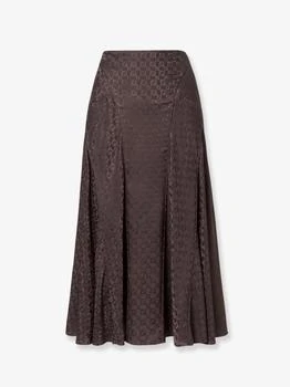 Fendi | Midi FF jacquard silk skirt