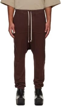 Rick Owens | Burgundy Concordians Drawstring Sweatpants