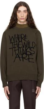Sacai | Khaki 'Where The Wild Things Are' Wool Sweater