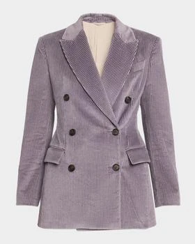 Brunello Cucinelli | Double-Breasted Corduroy Blazer