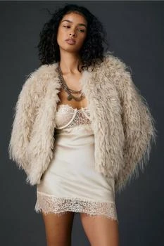 Kimchi Blue Melissa Cropped Faux Fur Jacket