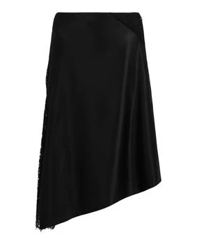 Givenchy | Lace Insert Asymmetric Silk Midi Skirt
