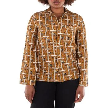 Burberry | Graphic Printed Notched Collar Pajama Shirt