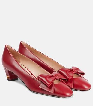 Valentino | Bowow 45 bow-detail leather pumps
