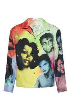 Versace | Versace Pattern-Printed Twill Slim Shirt