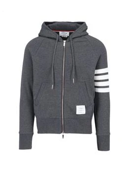 Thom Browne | Thom Browne Classic Loopback 4-Bar Zip Hoodie