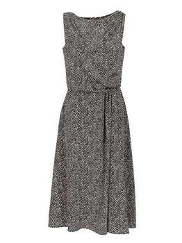 Dolce & Gabbana | Dolce & Gabbana Herringbone Patterned Sleeveless Midi Dress