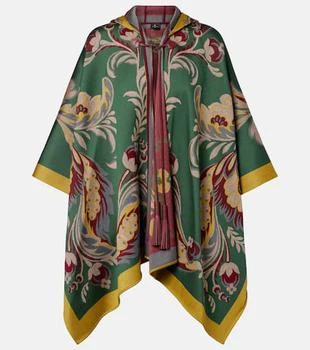 ETRO | Printed wool-blend poncho
